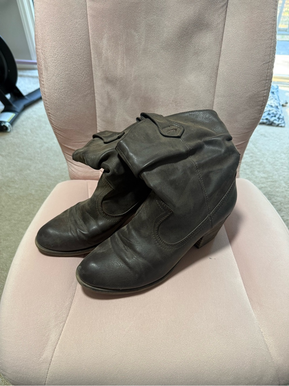 Rocket Dog Black Leather Ankle Boots